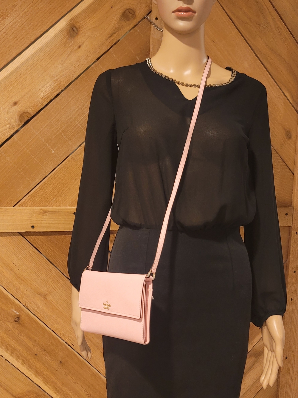kate spade Pink Saffiano Leather Crossbody Bag